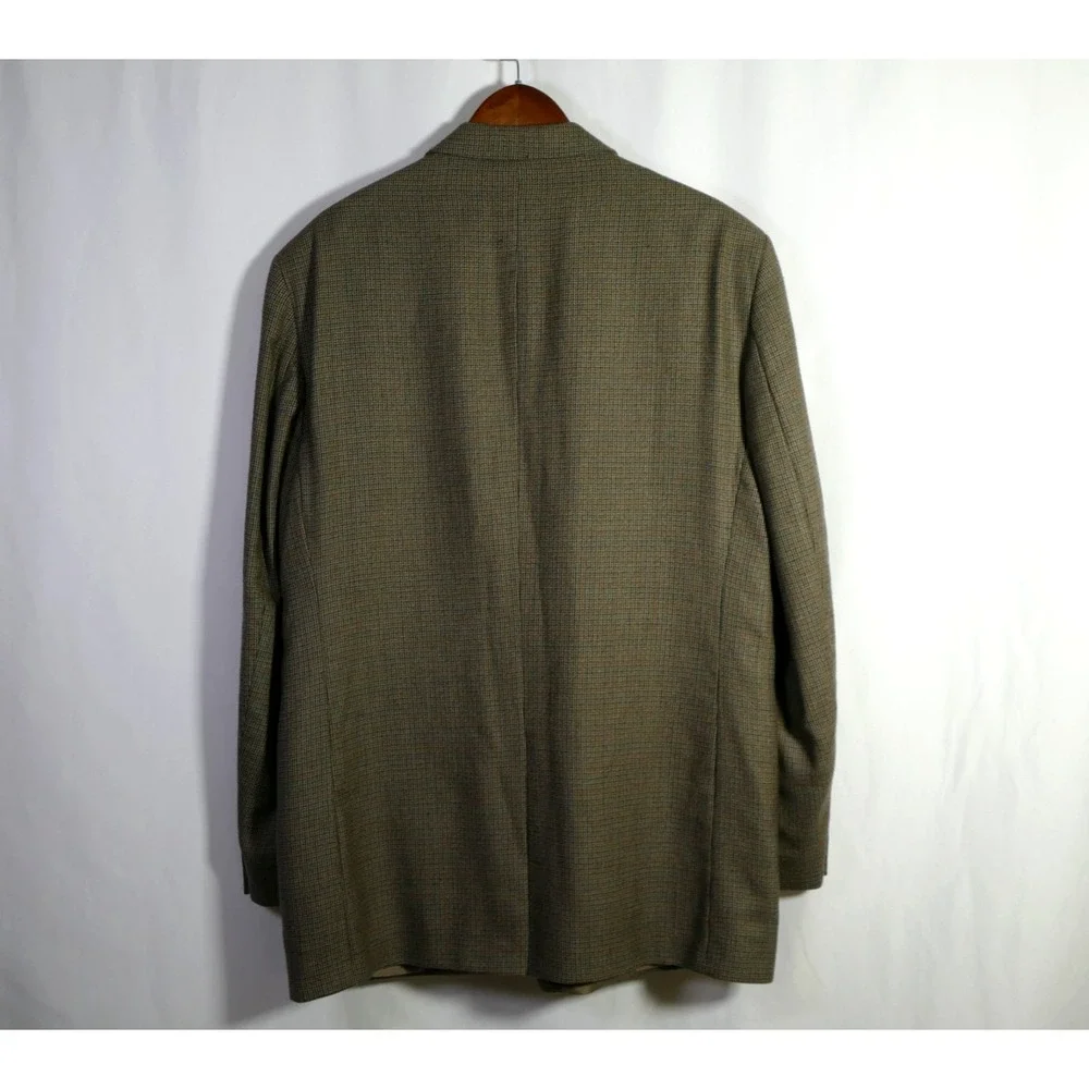 VTG Mens Ivy Style Hopsack Lambswool Sport Coat Size 46L Casual Preppy Academia